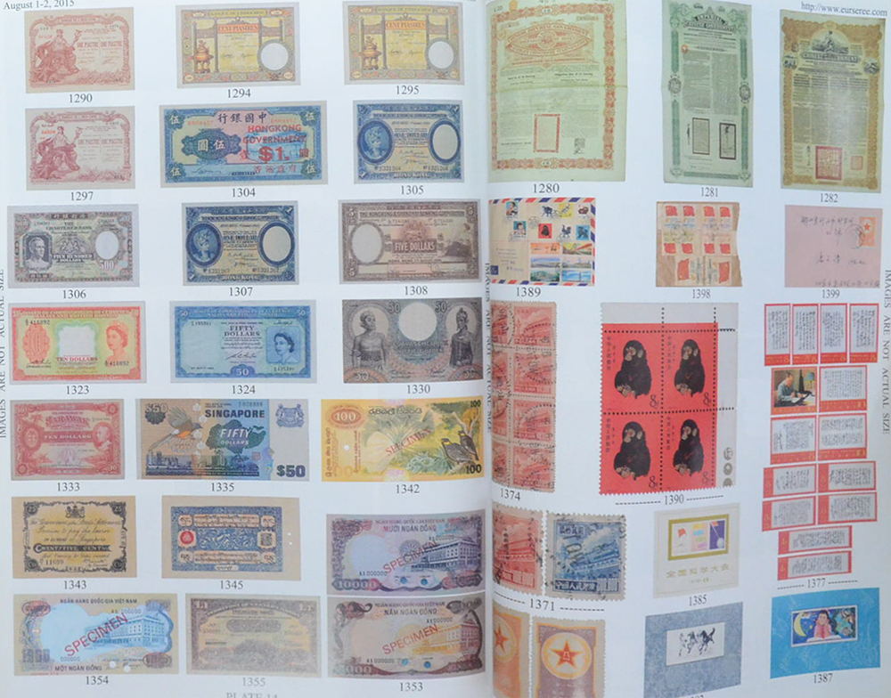 Eur-Seree Collecting Co., Ltd. Sale# 38 Rare Stamps-Coins-Banknotes-Collectbles