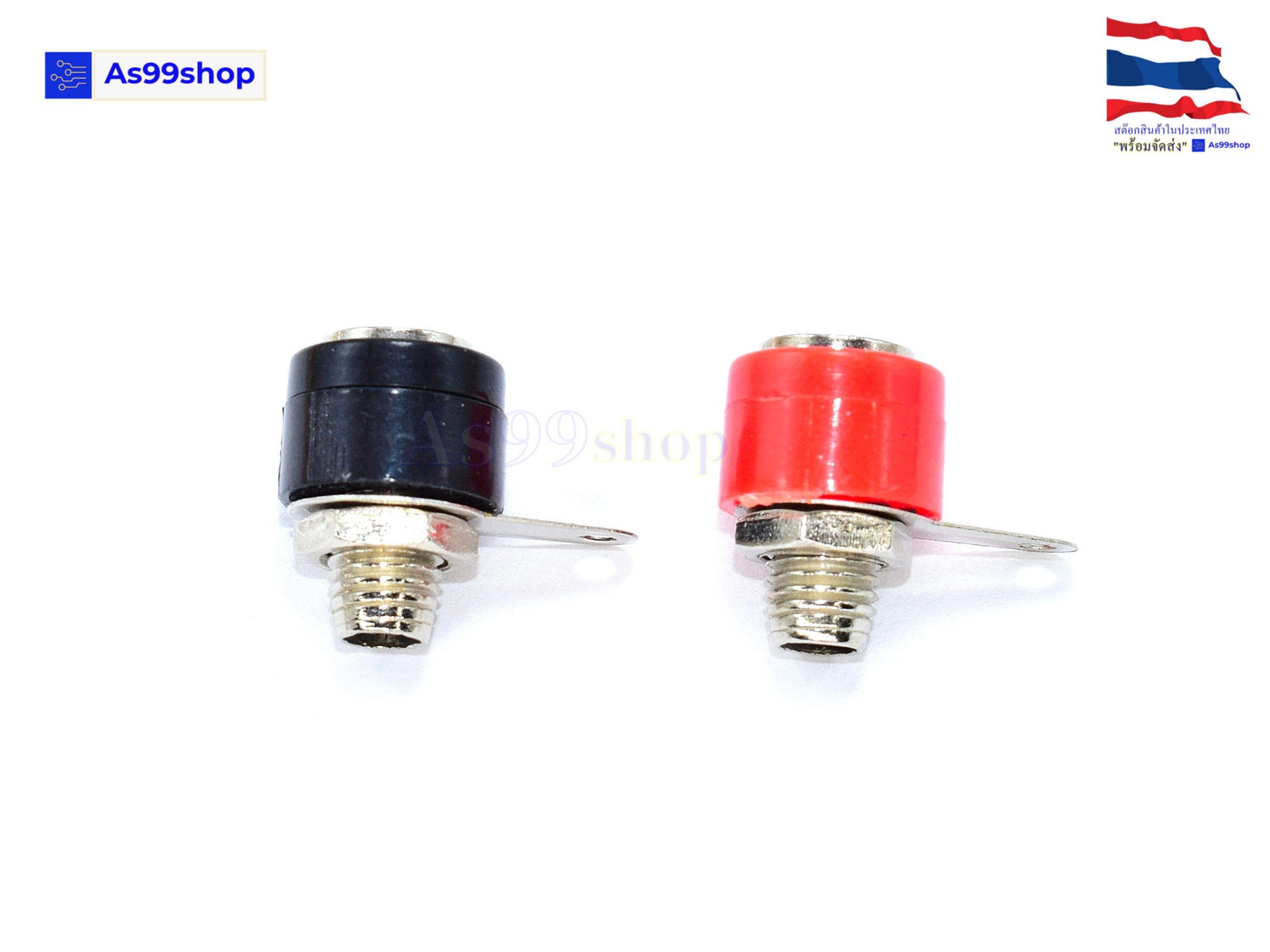 บานานาปลั๊กตัวเมีย (Banana plug+Socket high quality )ขนาด 4 มิลลิเมตร (1 ชุด 2 ตัว)