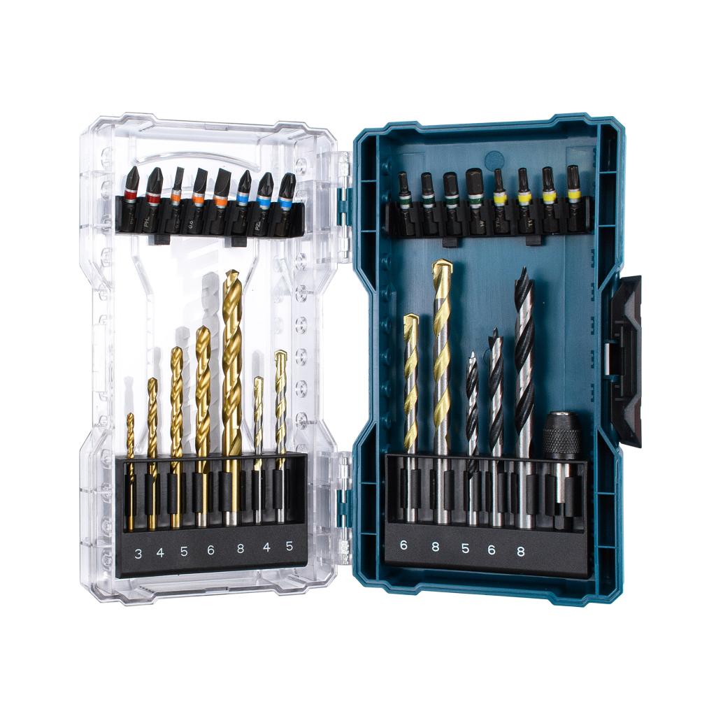 MAKITA E-07113 ชุดดอกสว่าน เจาะเหล็ก+ปูน+ไม้+ดอกไขควง (29ชิ้น)