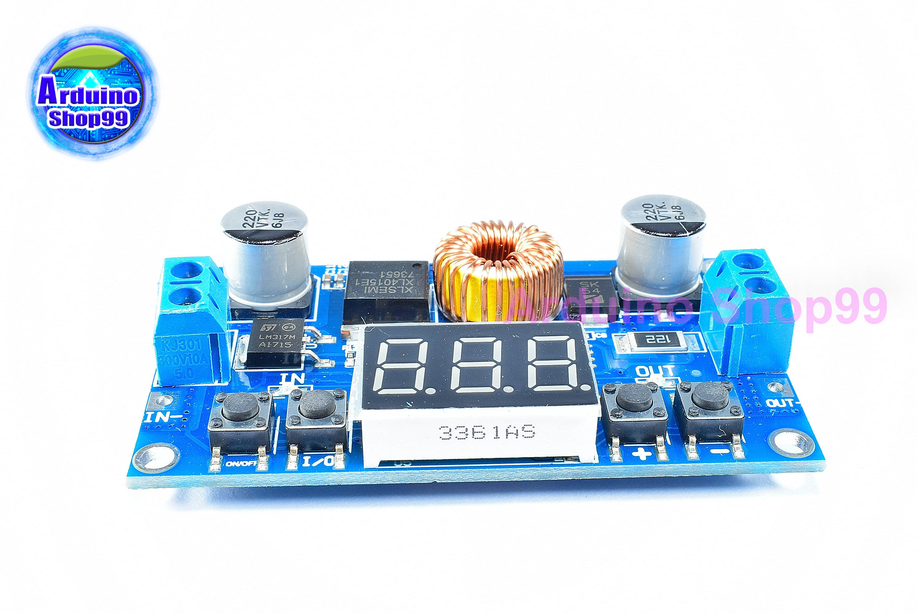 step-down module CNC power supply digital control step-down แปลงไฟจาก 5.0~36V to 1.2V-32V 5A