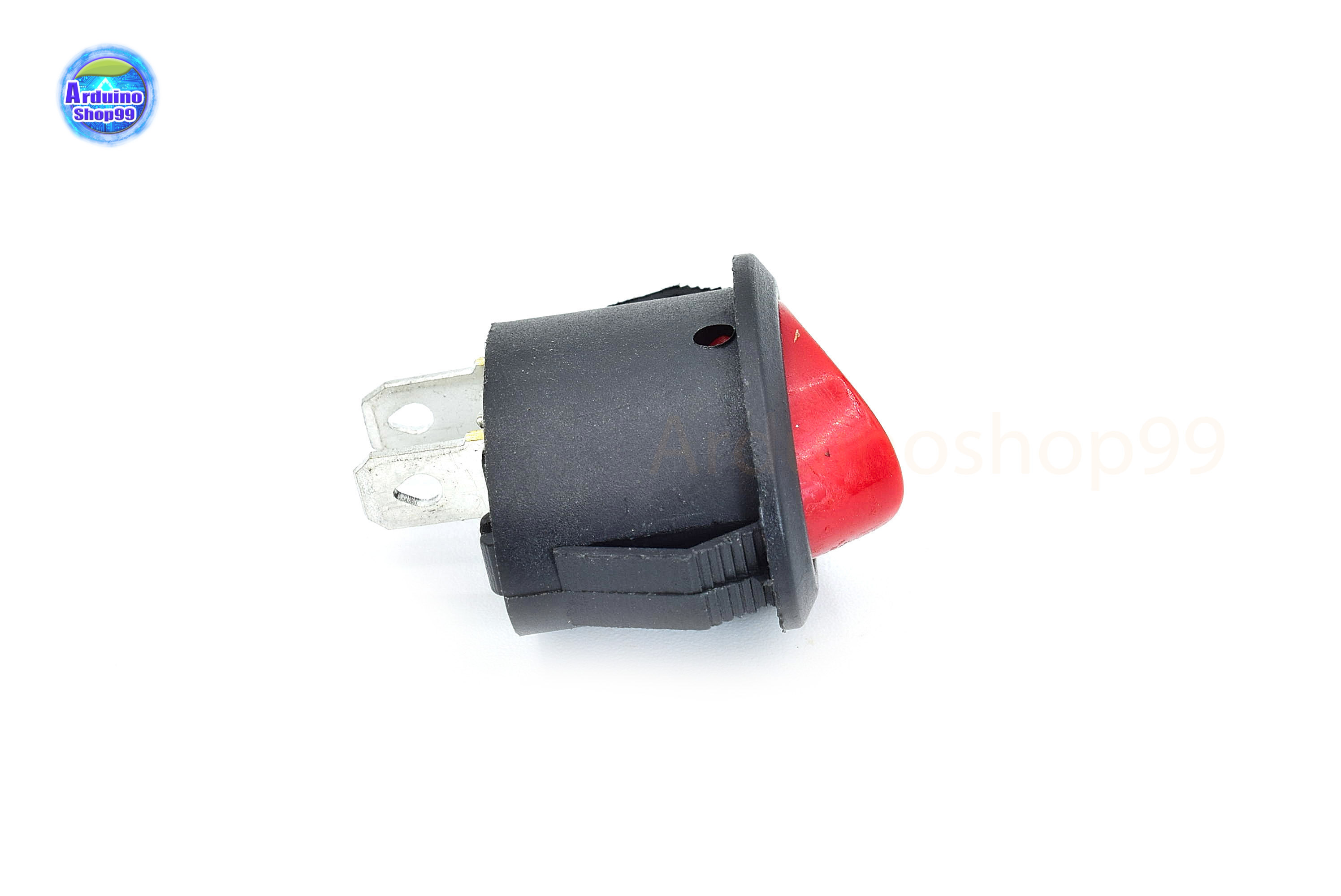 KCD7 6A Oval Switch Red 2 Pins( 1 ตัว)