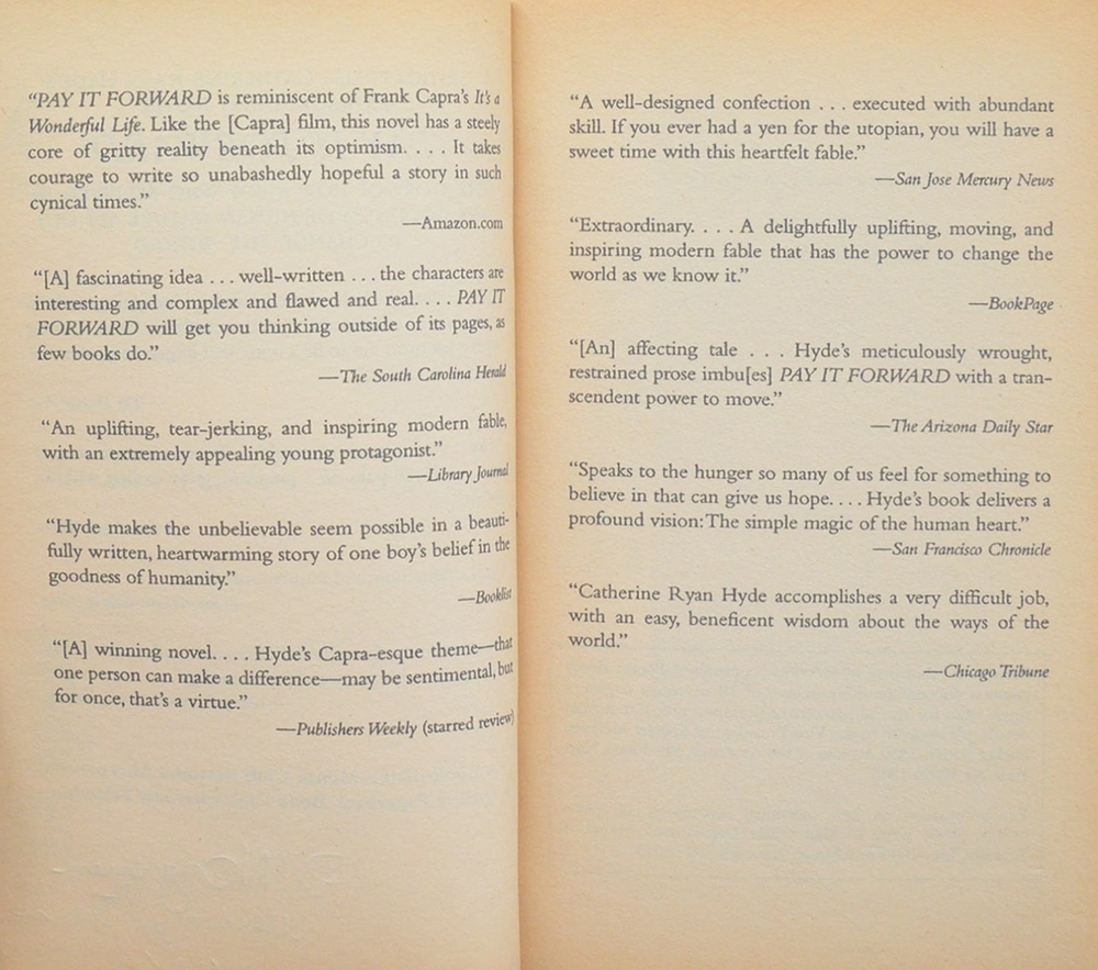 PAY IT FORWARD (เล่มเล็ก)