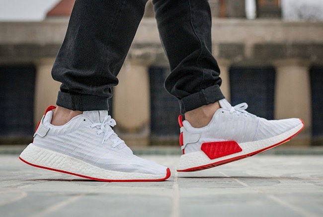 NMD R2 White Red