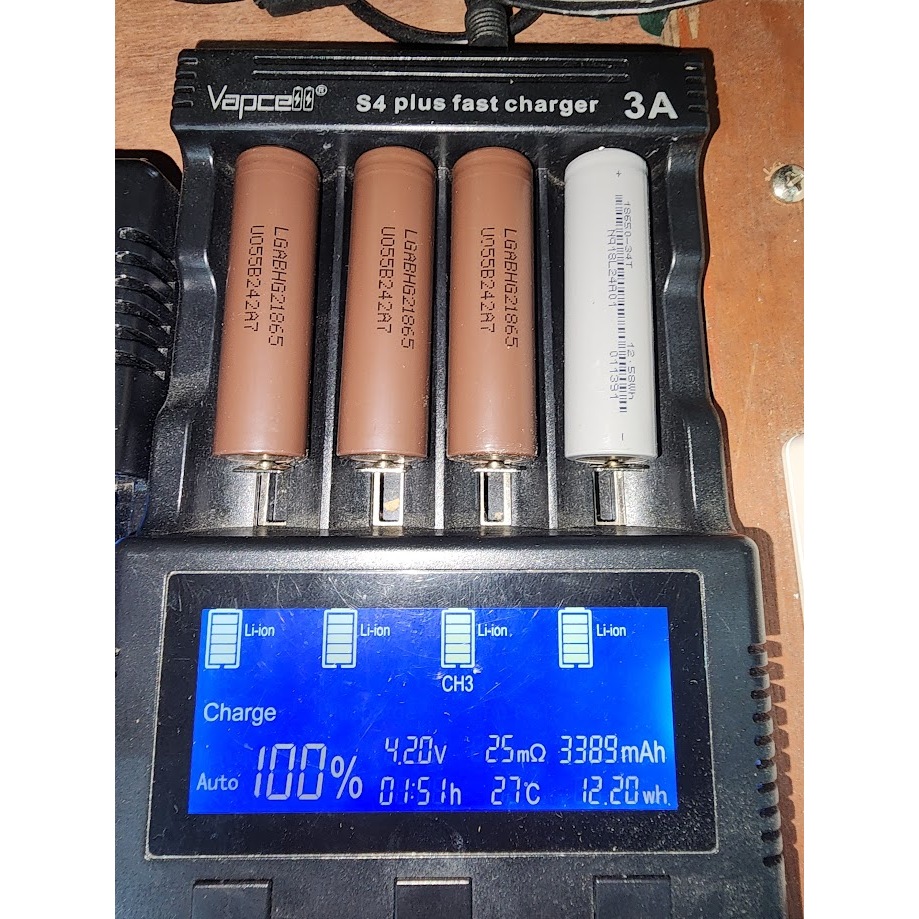 แบตเตอรี่ลิเธียม 3000mAh 18650 หัวแบน