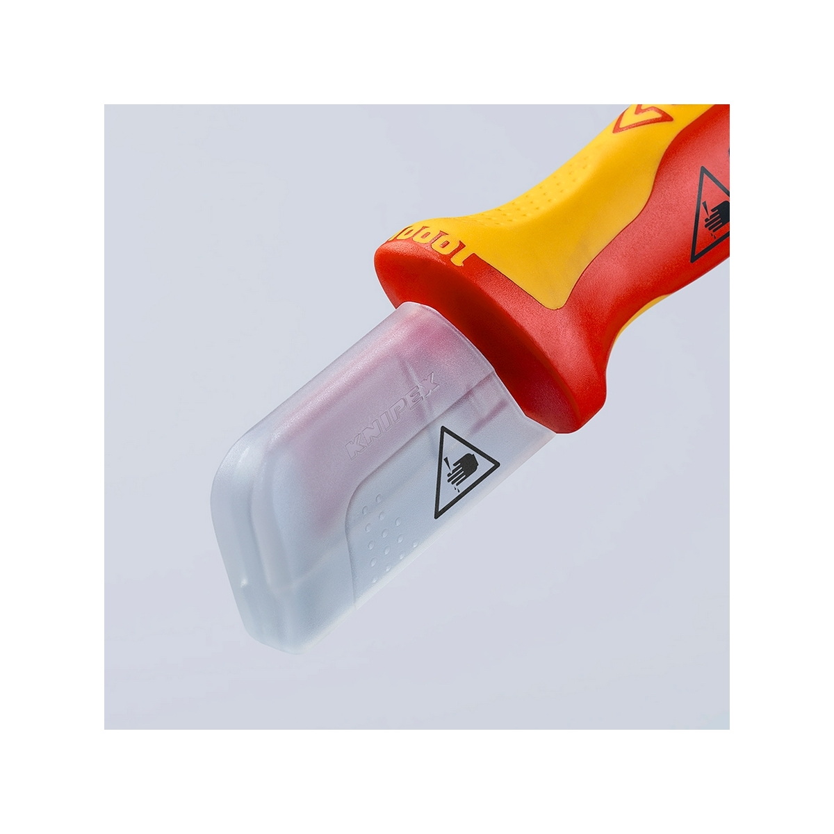 KNIPEX 98 55 มีดปอกสายไฟพร้อมใบรองมีด ด้ามกันไฟ 1000V