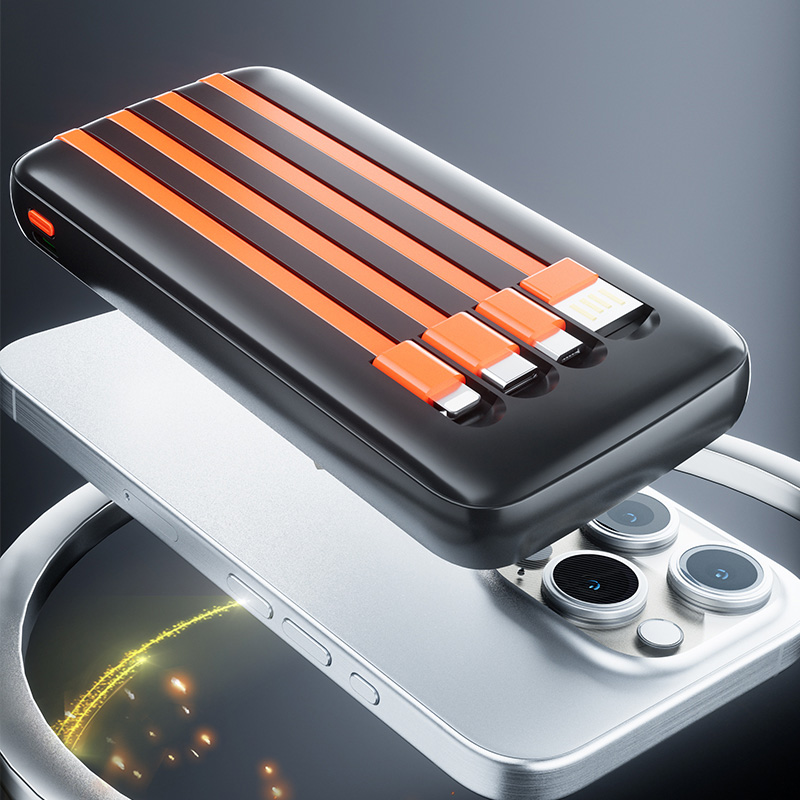 AJ พาวเวอร์เเบงค์ รุ่น B200 ความจุ 20000mAh มีสายชาร์จในตัว มีไฟบอกระดับเเบตเตอรี่ (มอก.2879-2560) ประกัน 1 ปี