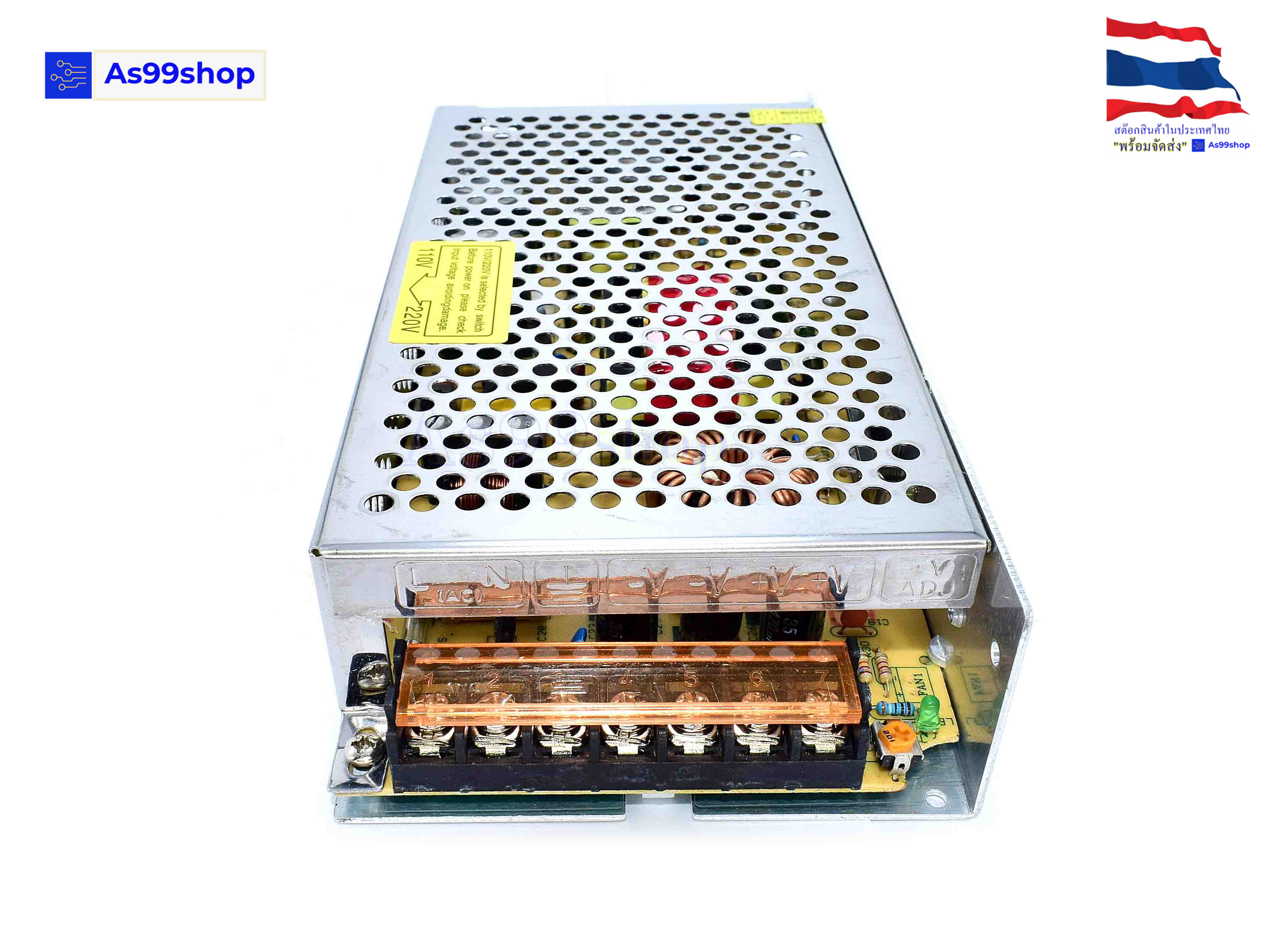 สวิตชิ่งเพาเวอร์ซัพพลาย Switching Power Supply 26V 5A 130W(สีเงิน) S-130-26