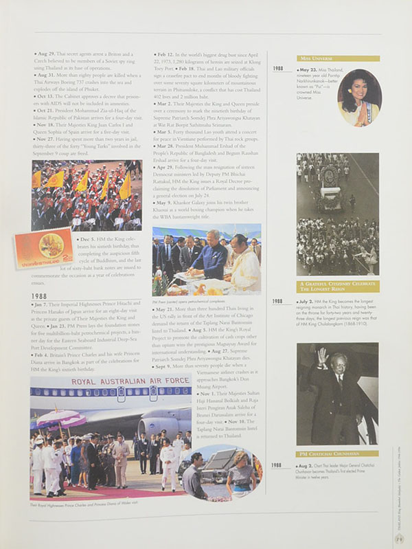 THAILAND KING BHUMIBOL ADULYADEJ THE GOLDEN JUBILEE 1946-1996