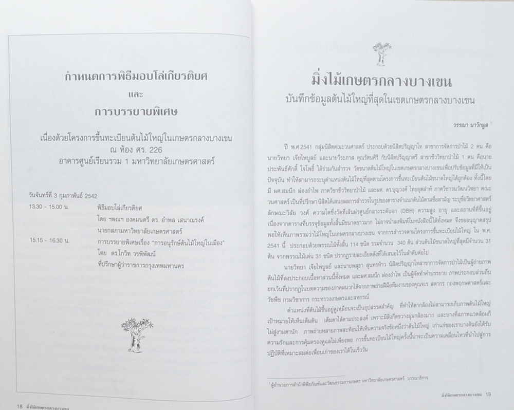 มิ่งไม้เกษตรกลางบางเขน (ขาตามสภาพ)