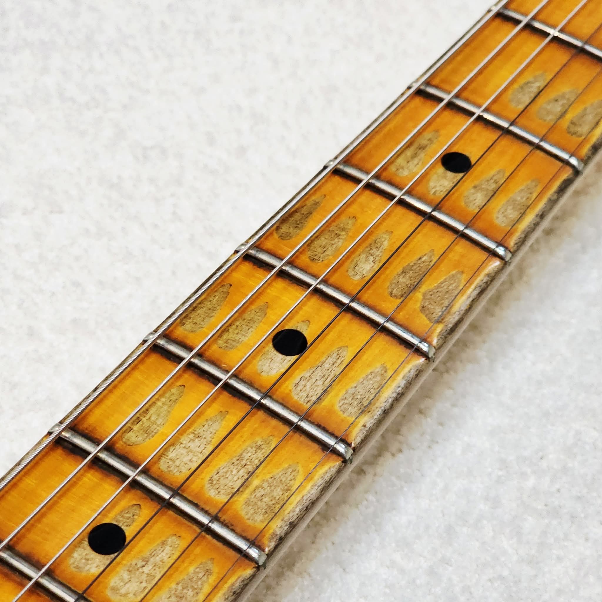 (USED) FENDER Custom Shop Limited Edition '50s Vibra Telecaster Heavy Relic - Aged Black Serial # CZ541777