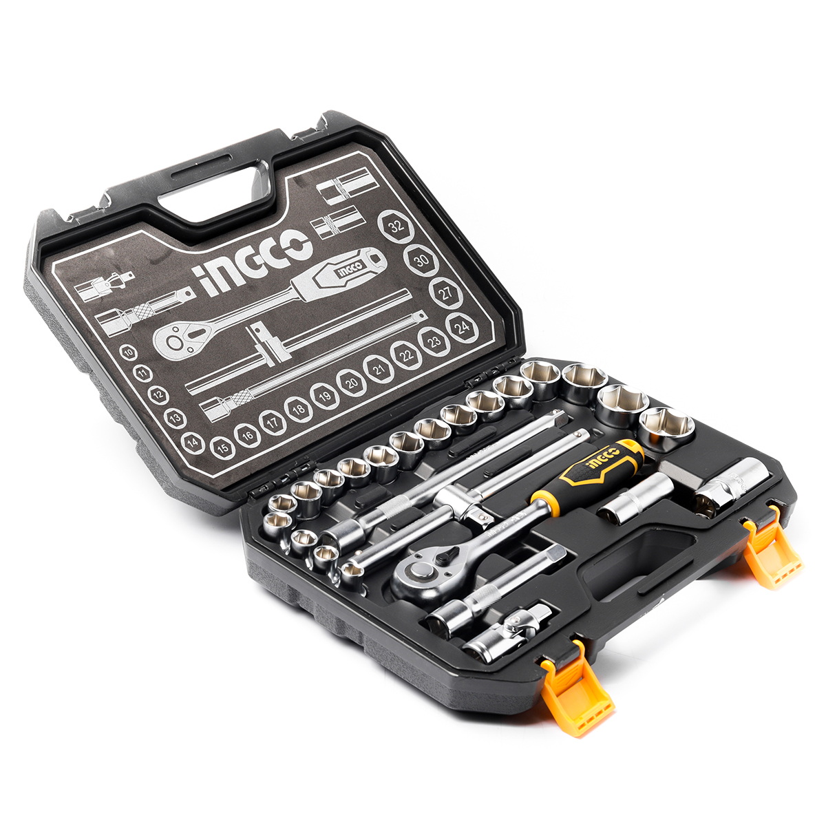 INGCO HKTS12251 ชุดลูกบ็อกซ์ 1/2" 25 ชิ้น