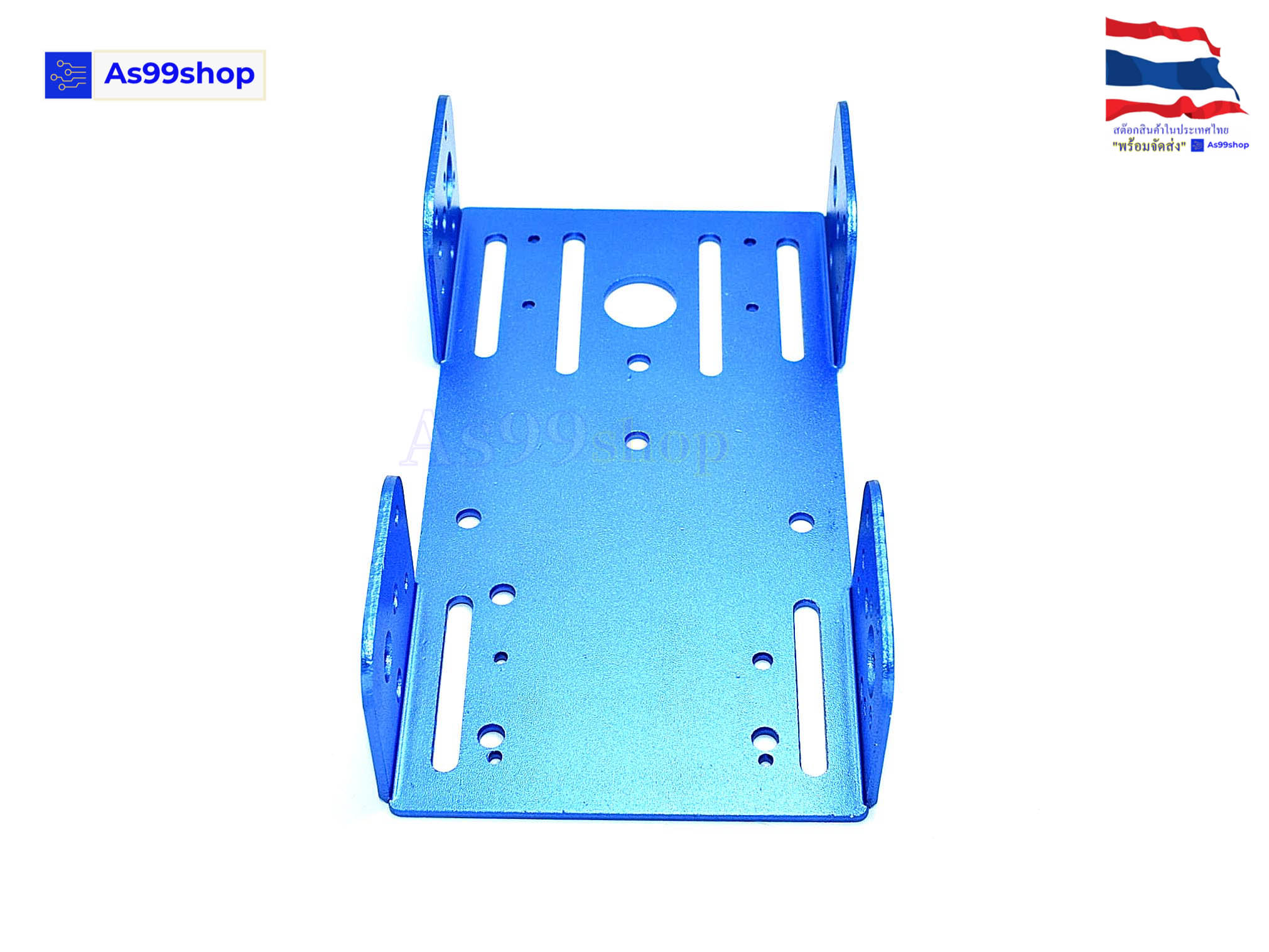 โครงรถหุ่นยนต์ Aluminum alloy robot Smart car 140*75*37 มม สี Metallic Blue