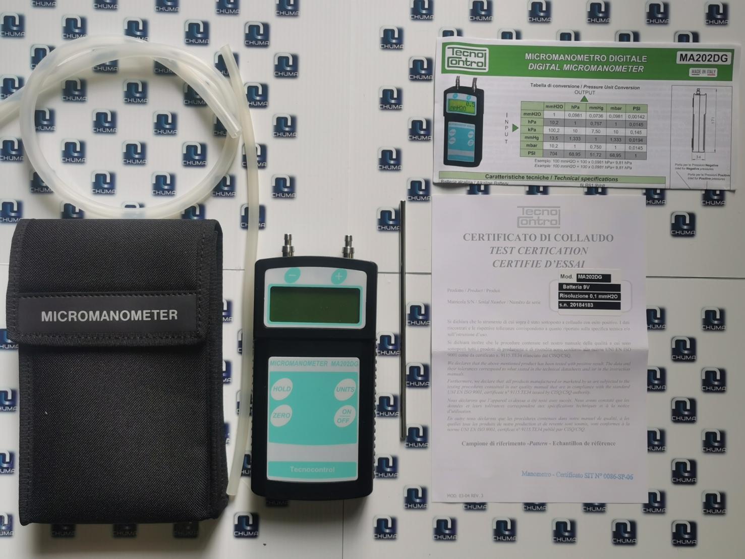 Techno Control,Digital Micromanometer, MA202DG