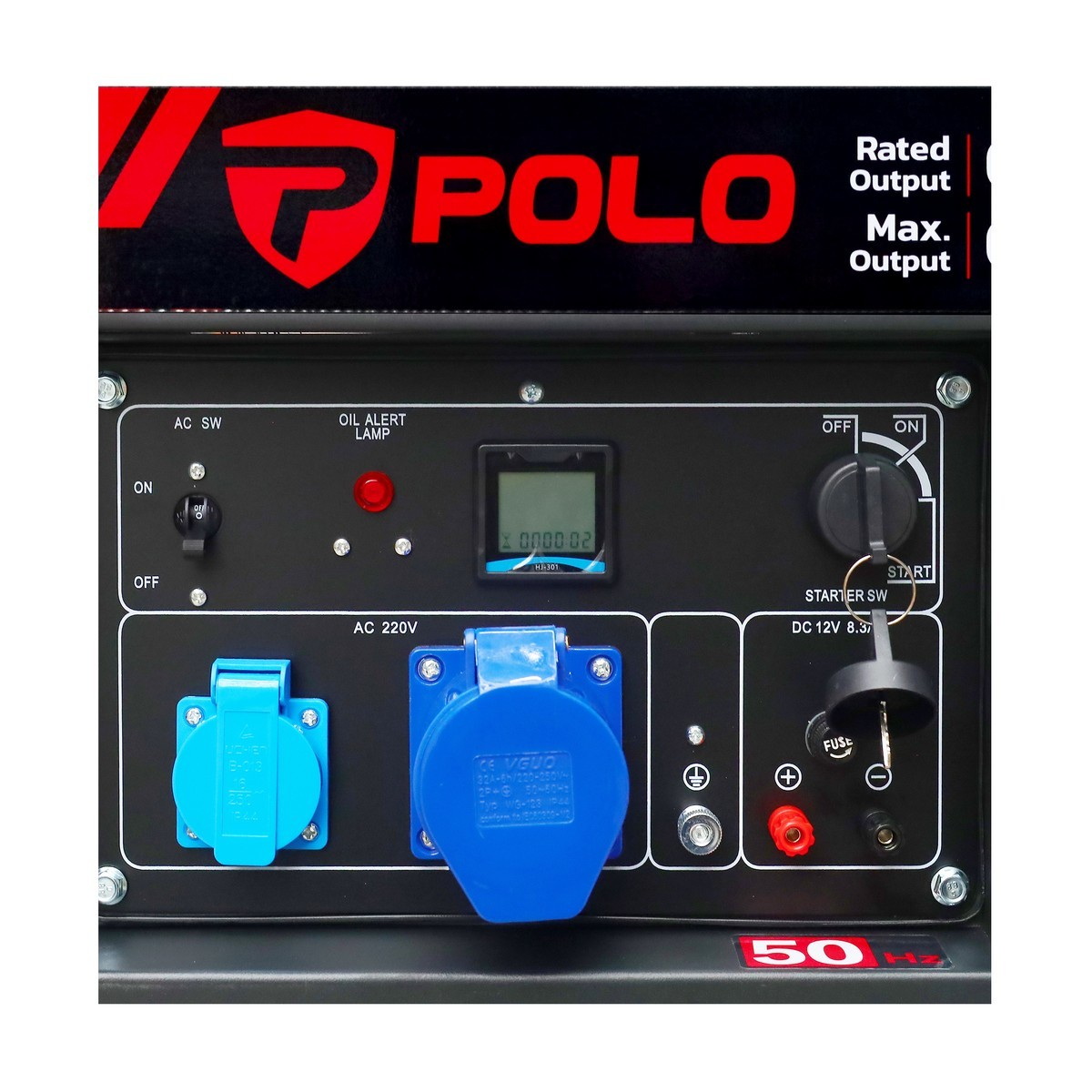 POLO PDX8500E เครื่องปั่นไฟดีเซล 6.5kw 10HP กุญแจ