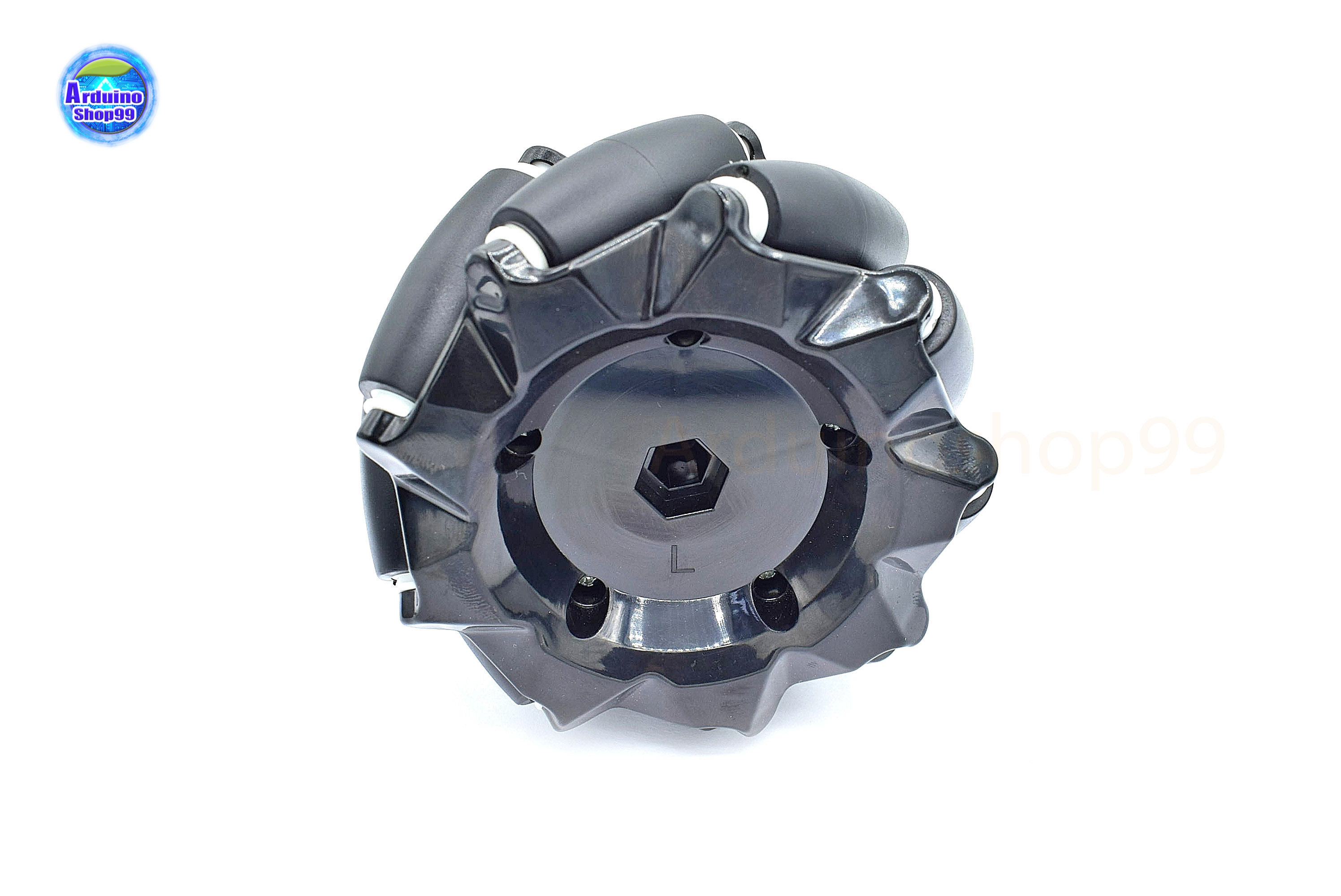 ล้อหมุนรอบทิศทางขนาด 97 mm Mecanum wheel Left and Right Steering Wheel (L+R) จำนวน 2 ล้อ:ซ้ายและขวา