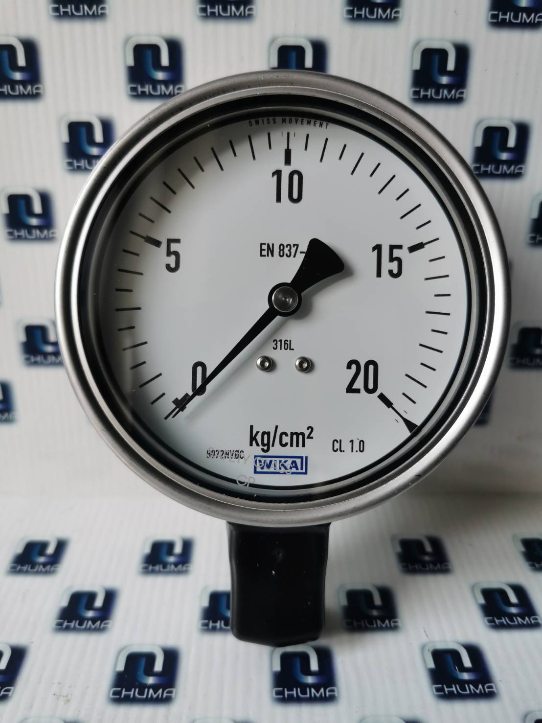 Wika, pressure gauges, 'Pressure Gauge Wika Dail 4" (100mm), Range 0-20kg/cm2,232.50.100