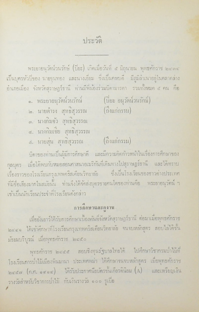 พระยาอนุวัตน์วนรักษ์ (ไม้มีกลิ่นหอมของประเทศไทย) (ขายตามสภาพ)