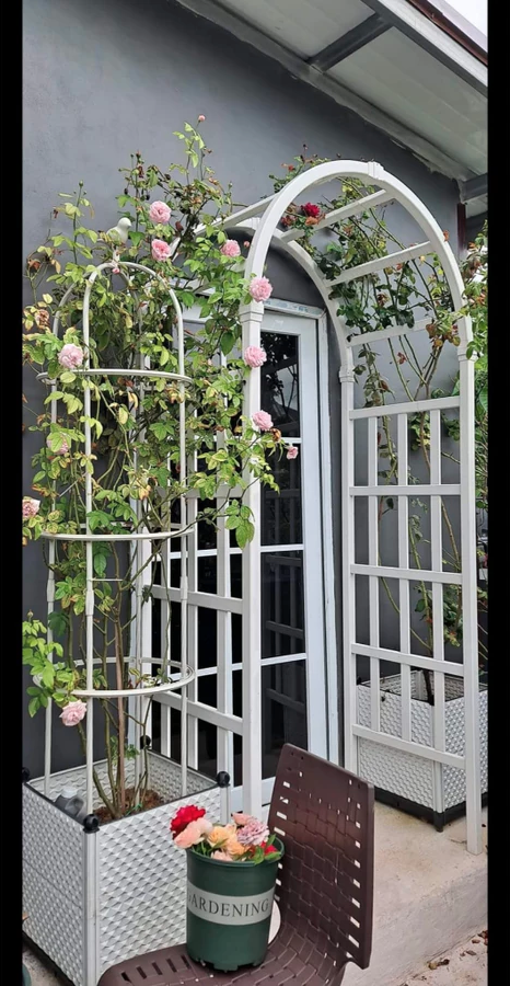 ซุ้มไม้เลื้อยUPVC ซุ้มประตู ไม่ผุไม่ย่อยสลาย ไม่เหลืองกรอบ ไม่โยกย้วย ทนทานหลายสิบปี สำหรับงานบ้านและสวน