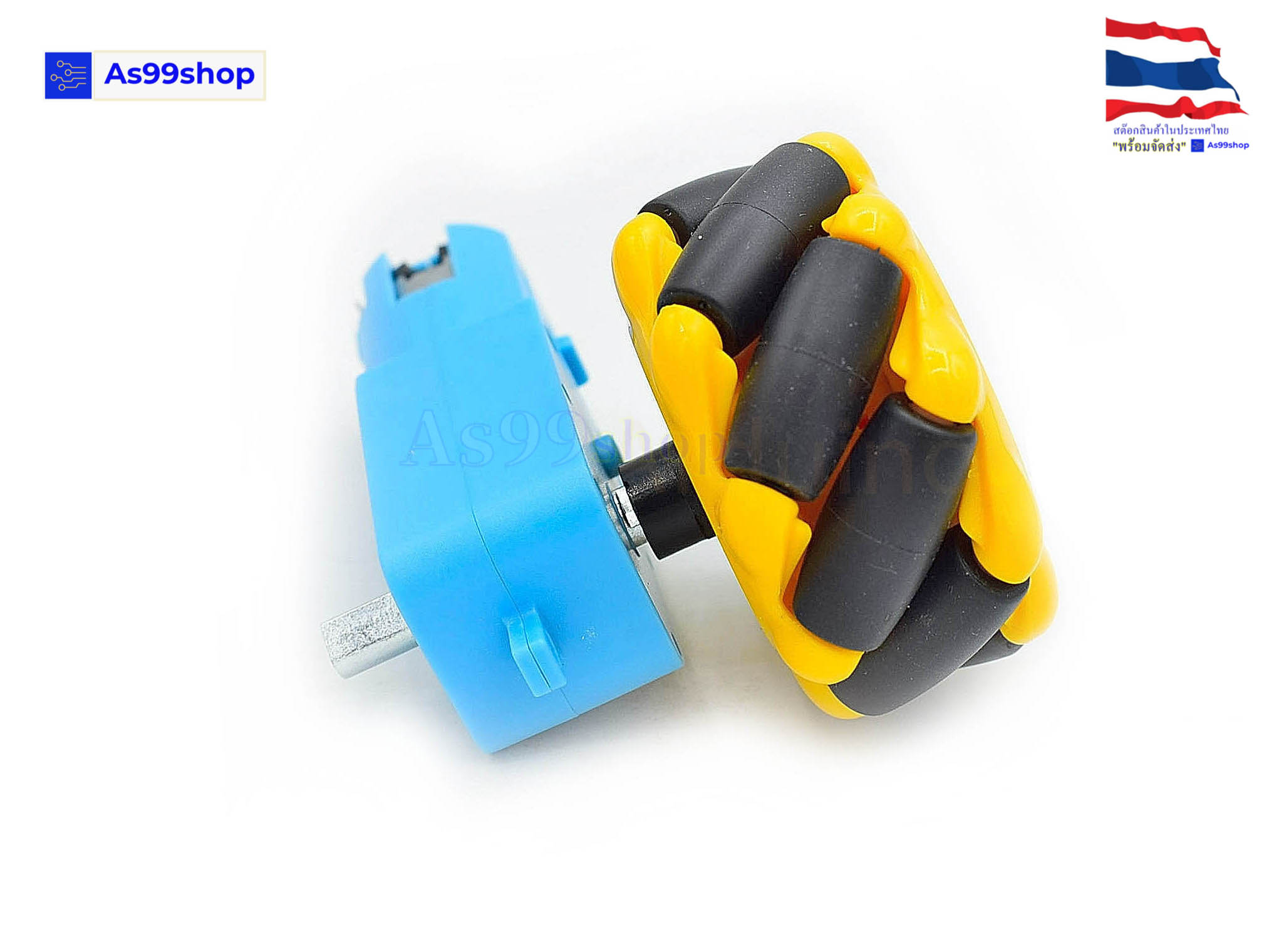 ล้อหมุนรอบทิศทาง ขนาด 48 mm Mecanum wheel omni-directional wheel TT motor smart car(L+R)