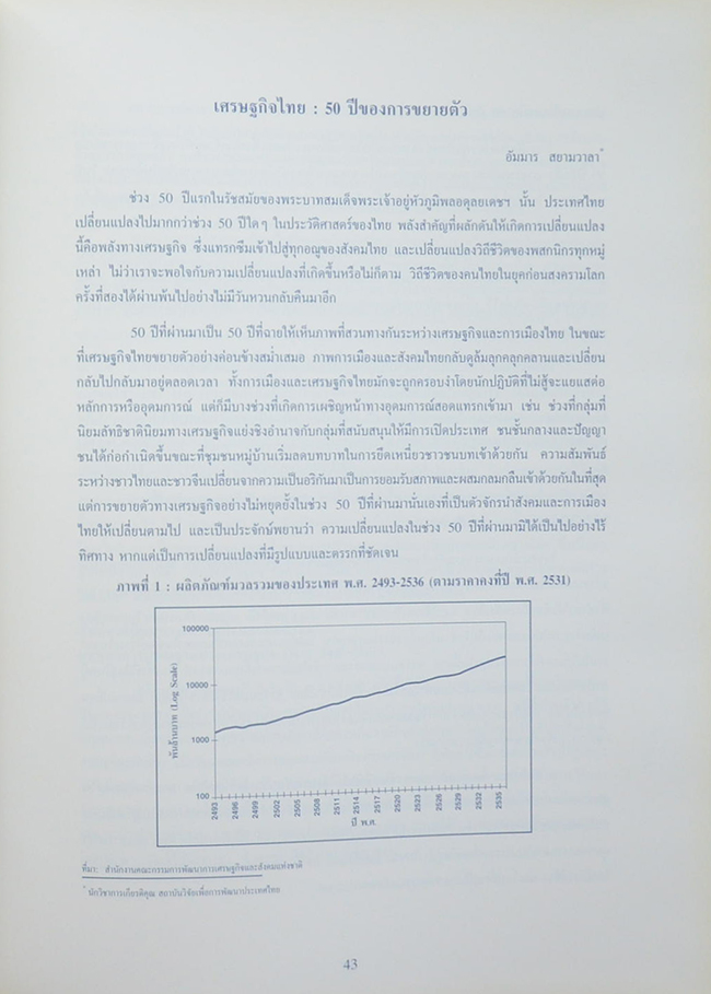 “ความรู้นั้นสำคัญยิ่งใหญ่”บทความเฉลิมพระเกียรติพระบาทสมเด็จพระเจ้าอยู่หัว ฉลอลสิริราชสมบัติครบ 50 ปี : ว่าด้วยเศรษฐกิจไทย