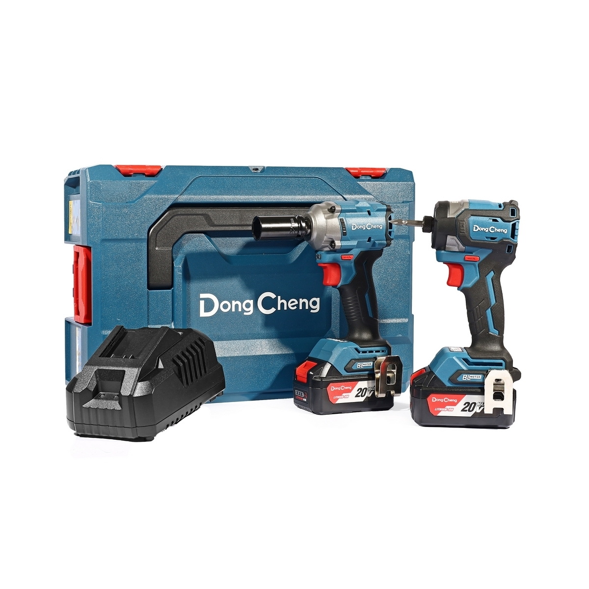 Dong Cheng DCKIT29-EK ชุด COMBO DCPL208 ไขควงกระแทก+DCPB358 บล็อก 1/2" 20V