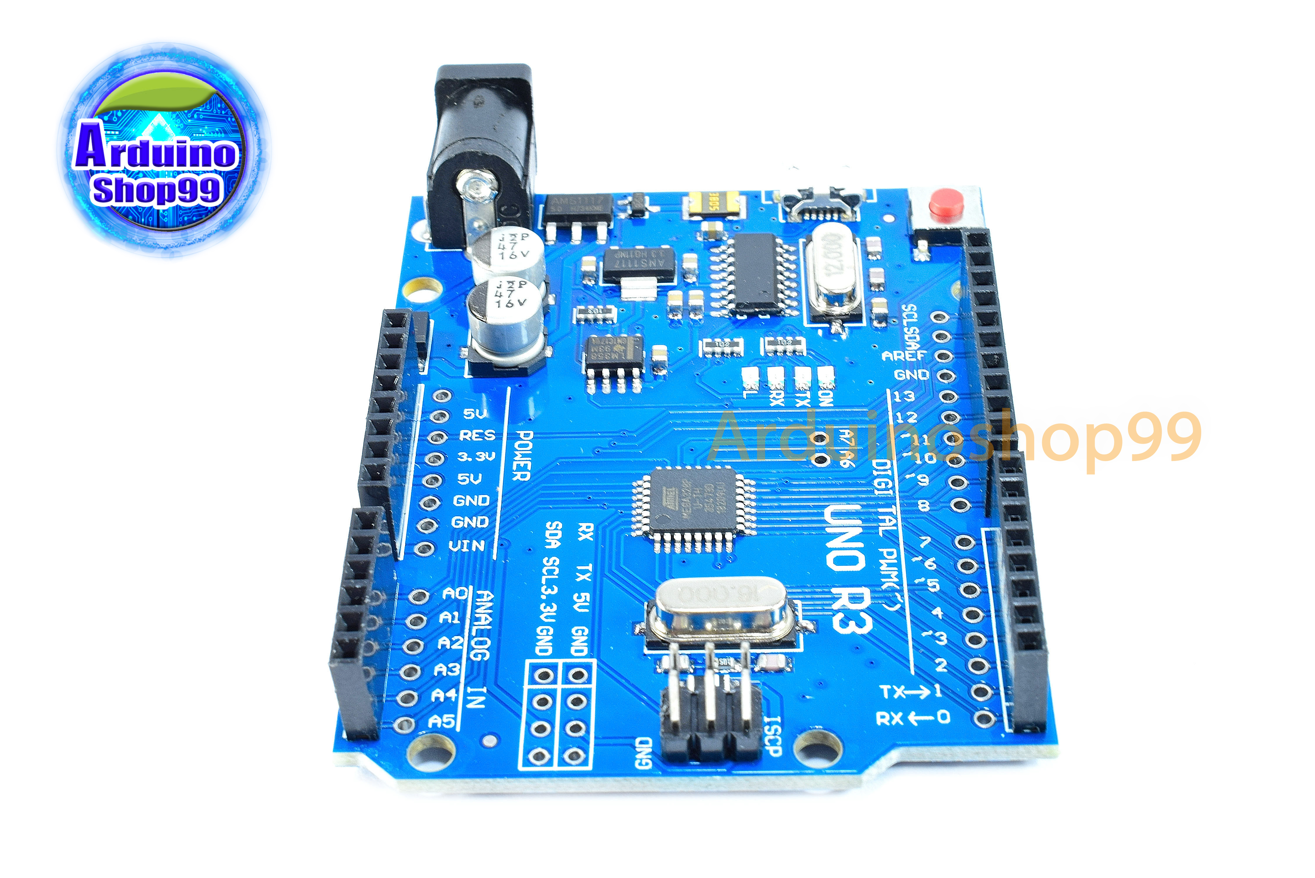 1 ชุด จำนวน 5 ตัว UNO R3 Micro USB + ก้างปลา + สาย USB