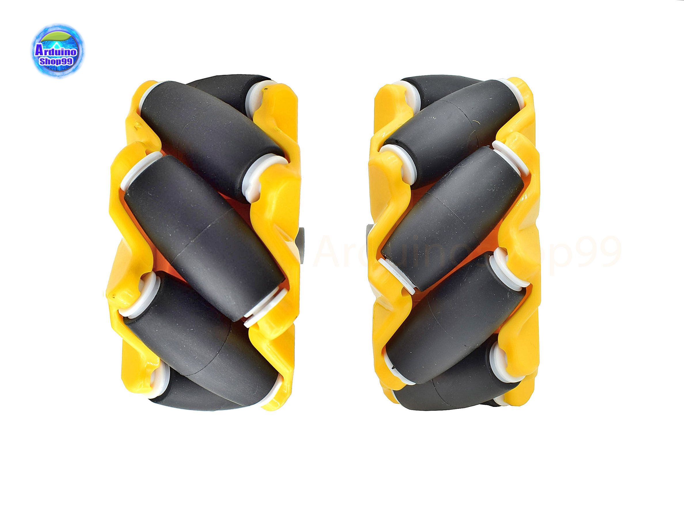 ล้อหมุนรอบทิศทาง ขนาด 80 mm Mecanum wheel (L+R)