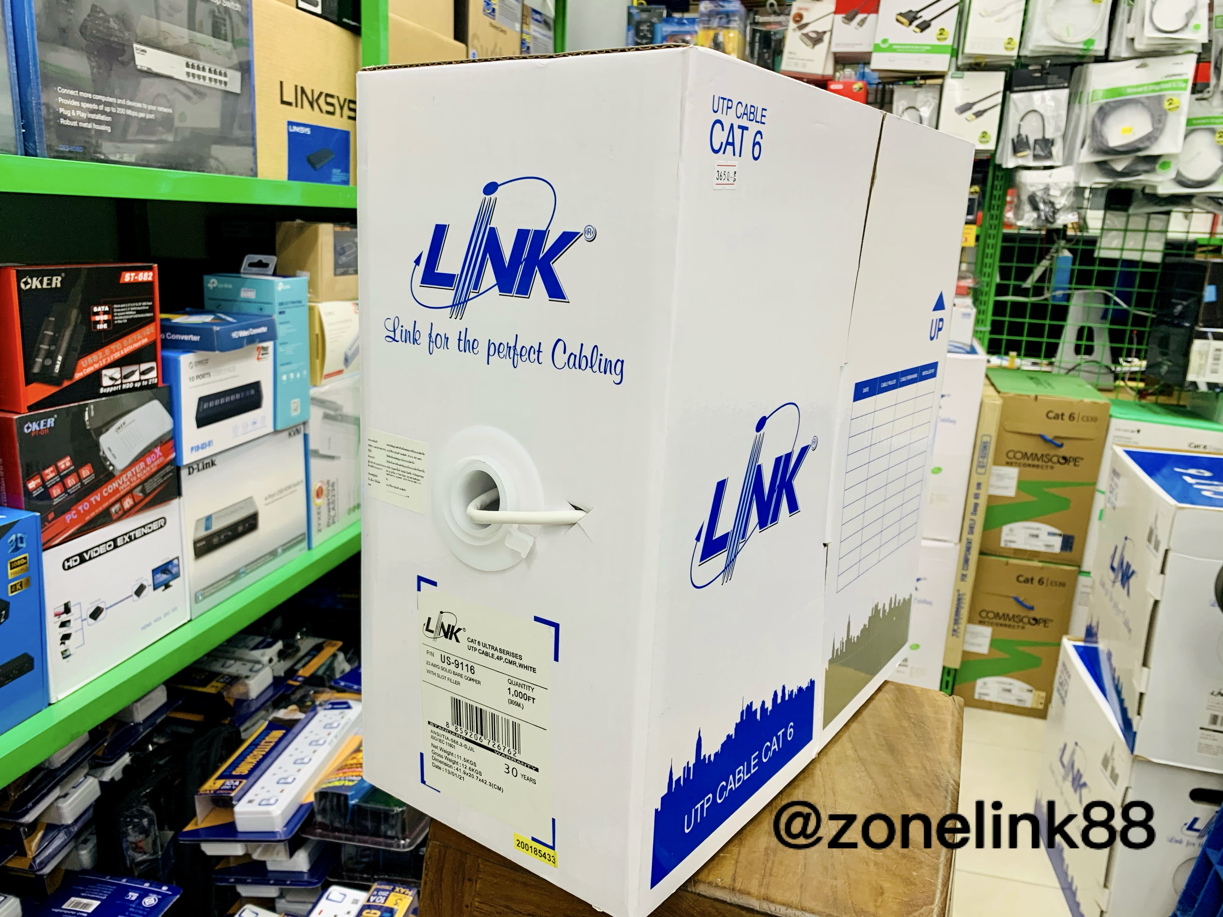 UTP Cable CAT6 US-9116 23 AWG 4P,CMR,
