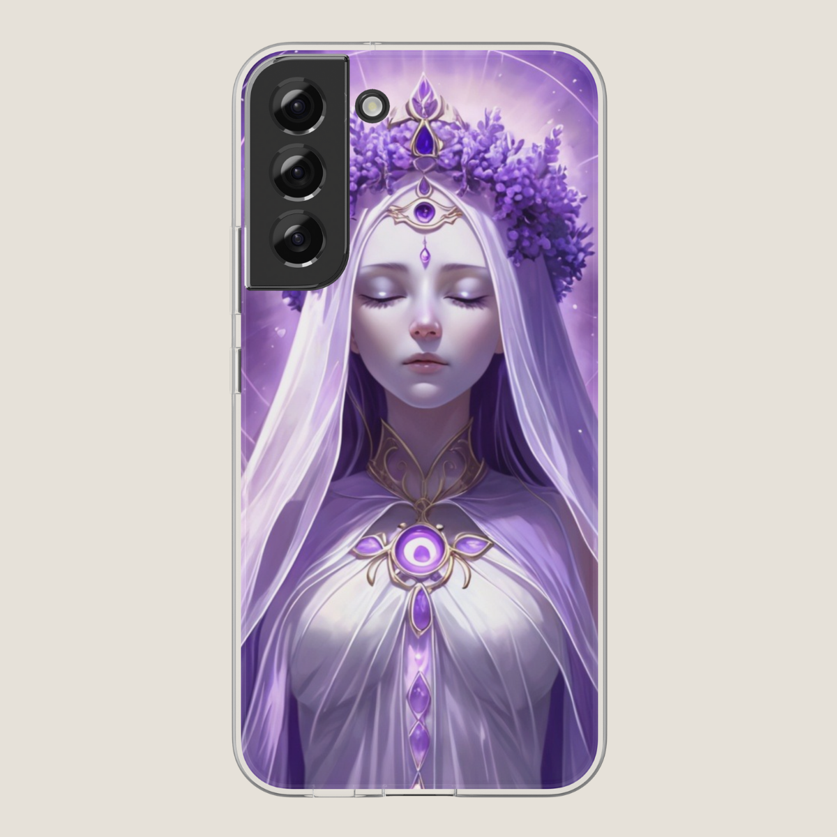 เคสมือถือพิมพ์ลายเทพีคริสตัลอะเมทิส