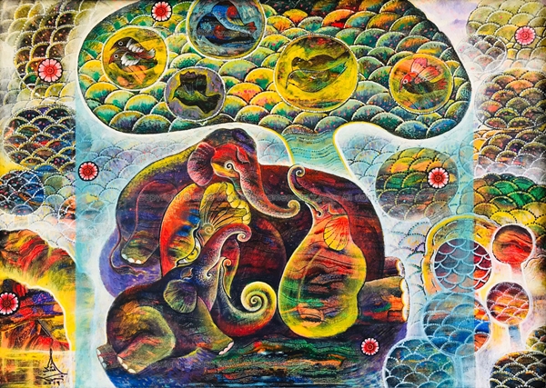 ผลงานศิลปะ "ครอบครัว"