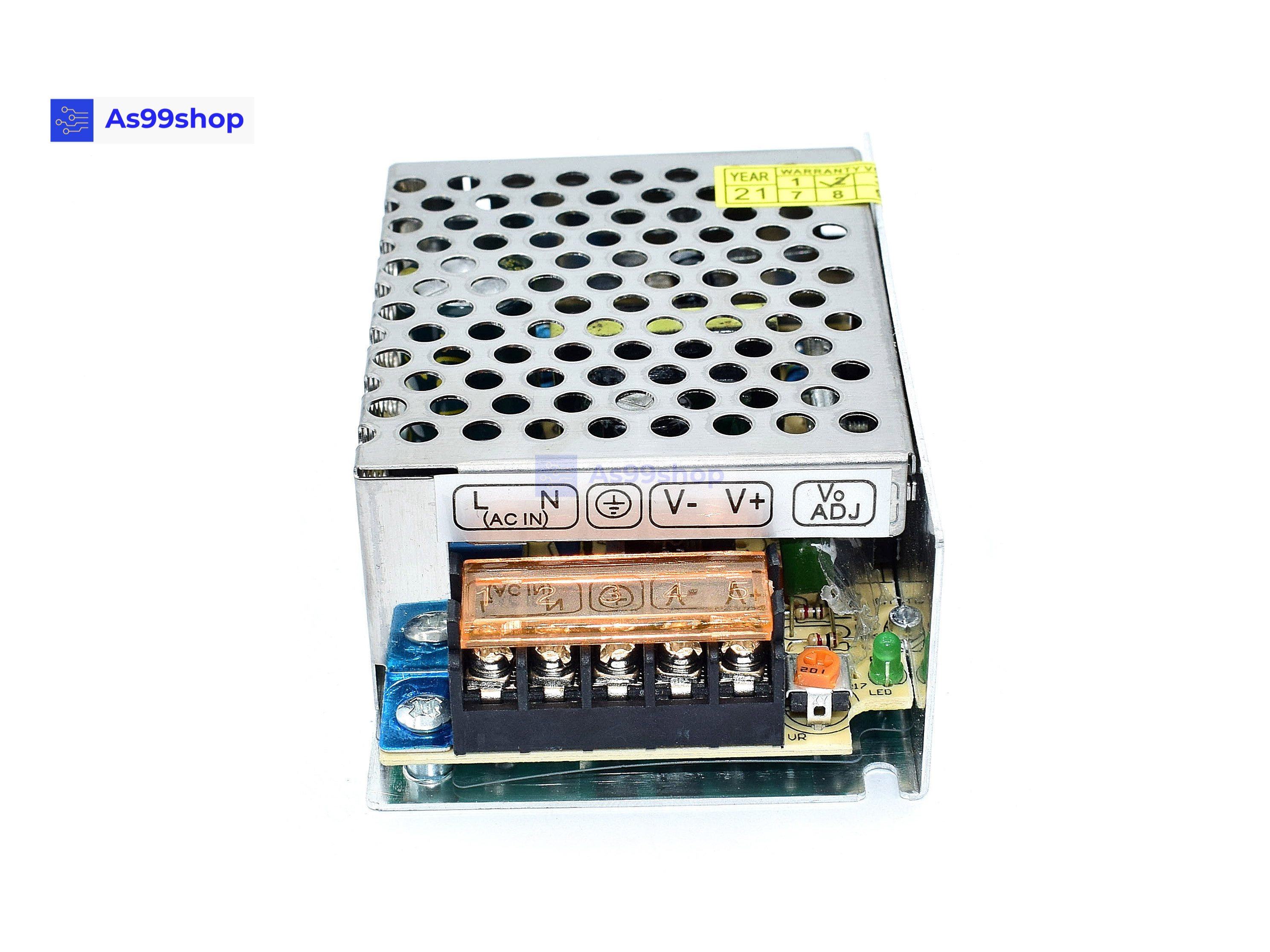 Switching Power Supply สวิตชิ่งเพาเวอร์ซัพพลาย 5V 3A 15W(สีเงิน) S-15-5