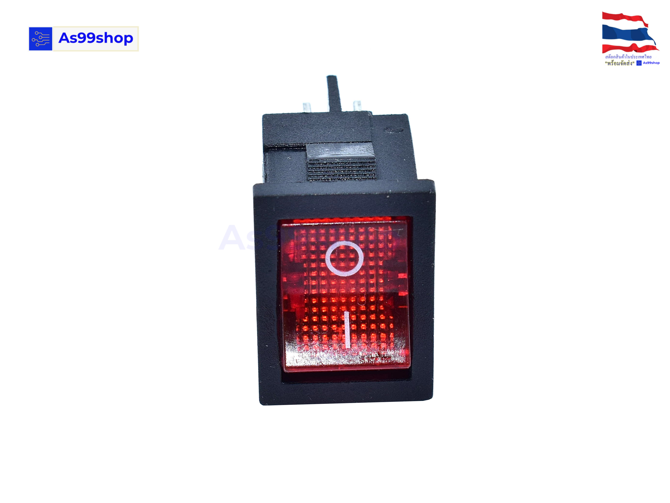 KCD1-4 Switch 4 Pin AC 250V 6A /125V 10A Red( 2 ตัว)