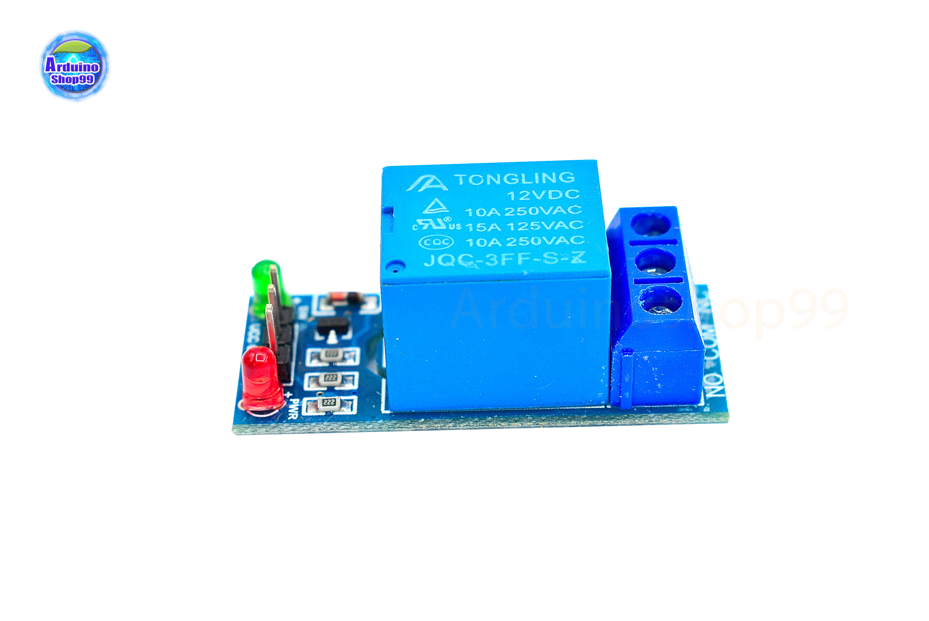 1-channel 12V relay module with optocoupler isolation low-level trigger