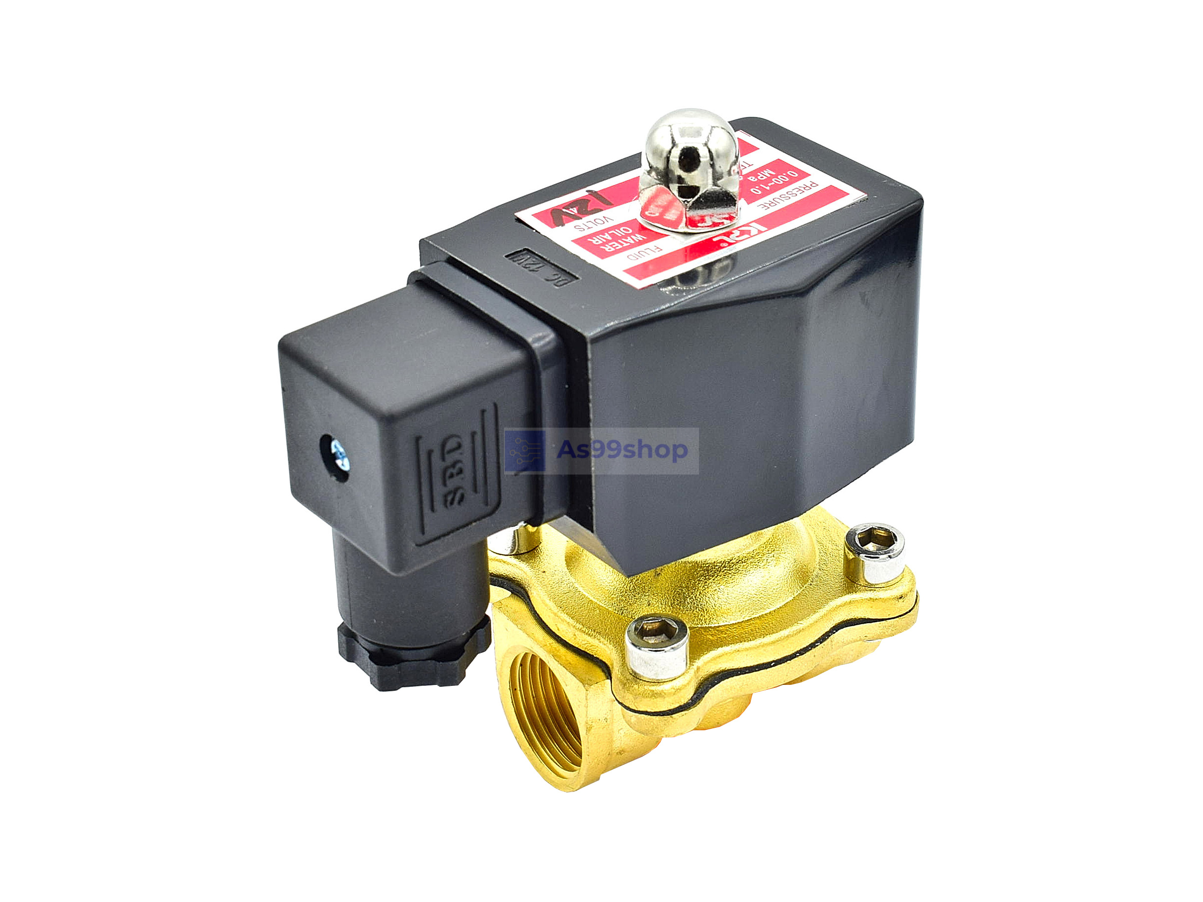 Outdoor waterproof Solenoid Valve โซลินอยด์วาล์วทองเหลือง NC ปกติปิด 1/2" 12VDC