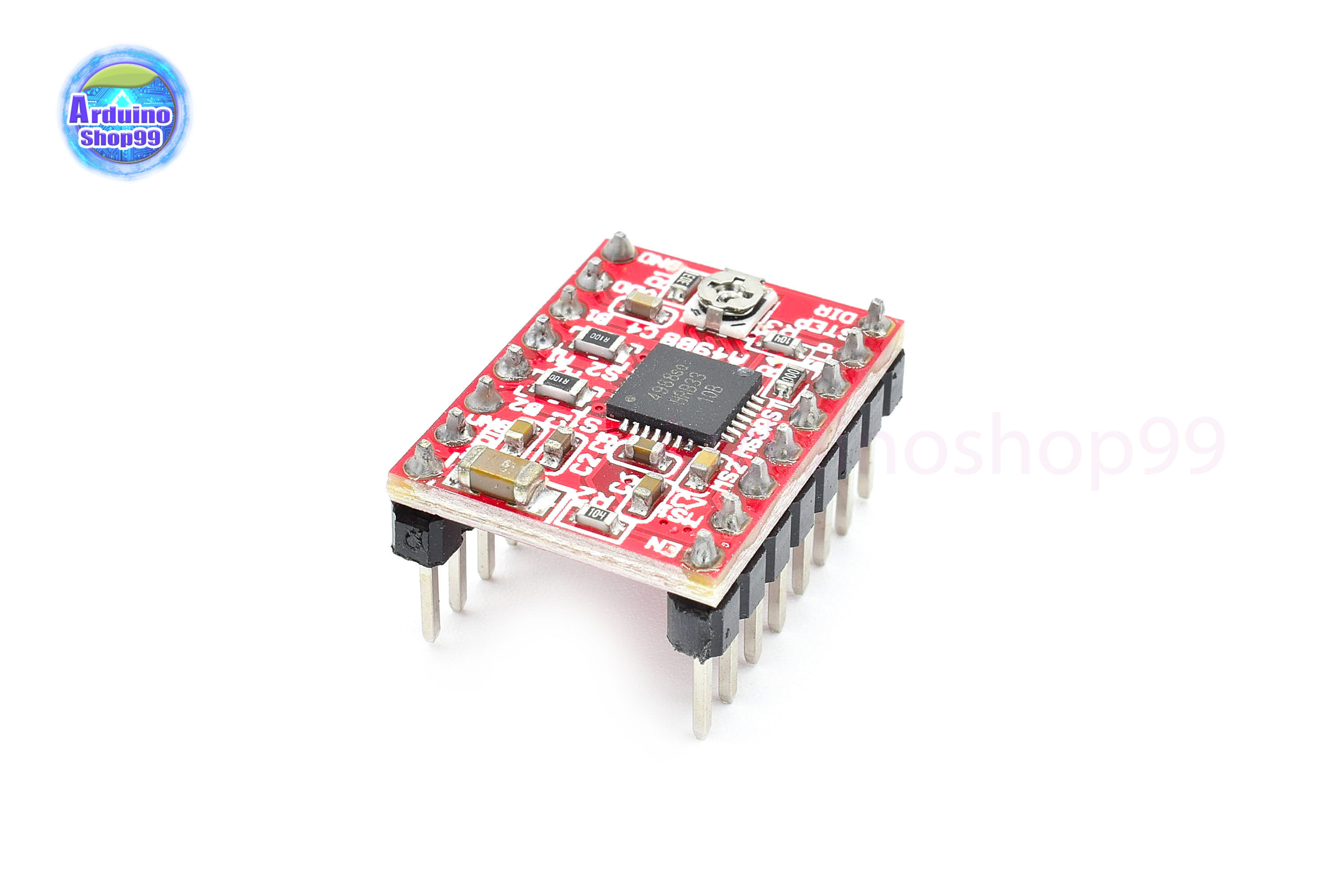 3D printer A4988 stepper motor driver Reprap send heat sink pin header has been welded red