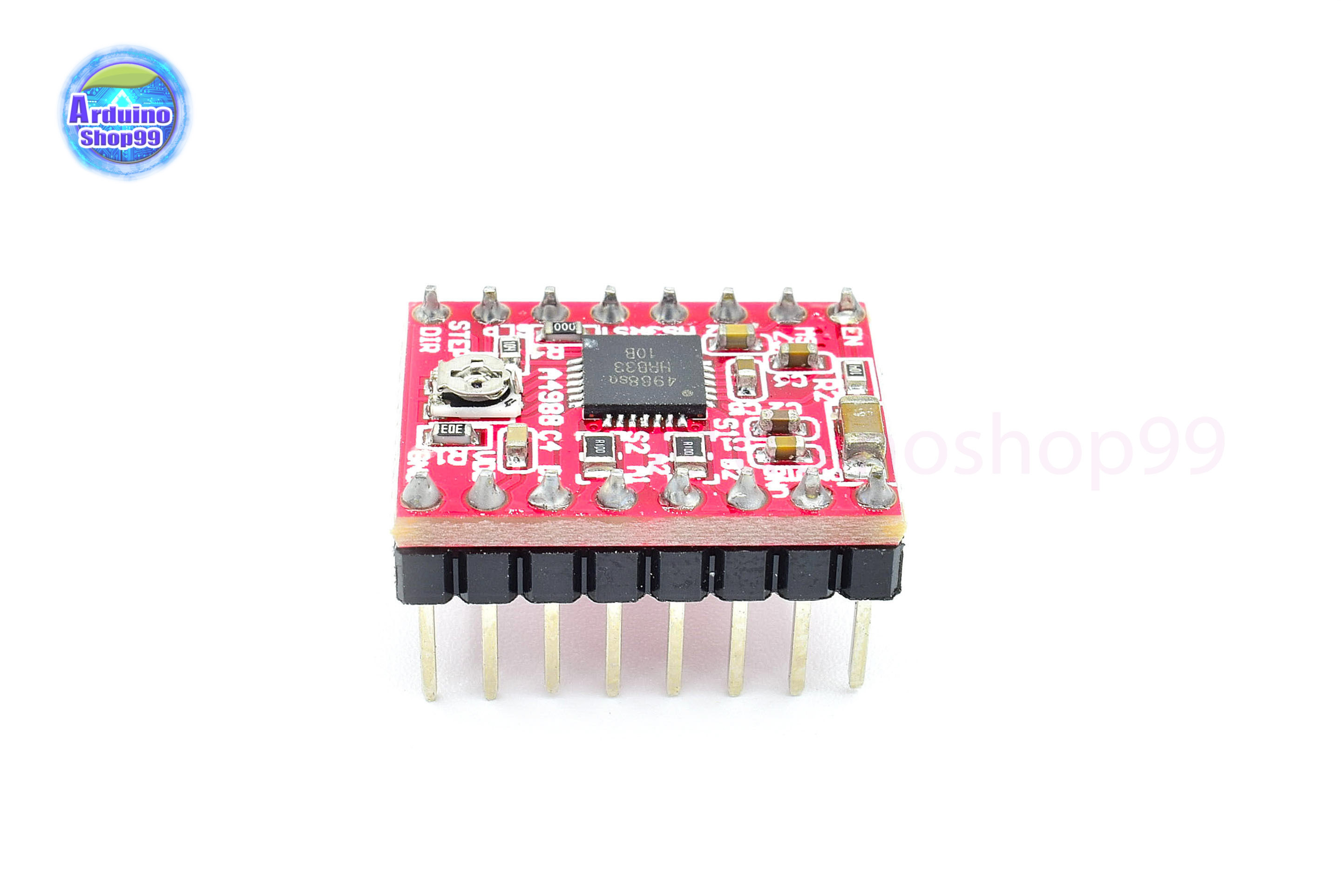 3D printer A4988 stepper motor driver Reprap send heat sink pin header has been welded red