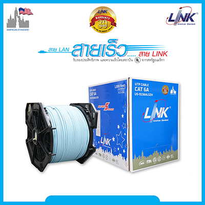US-9156ALSZH-1 CAT 6A UTP SUPER-S SERIES CABLE, LSZH Aqua Blue 100 M/Pull in Bx.