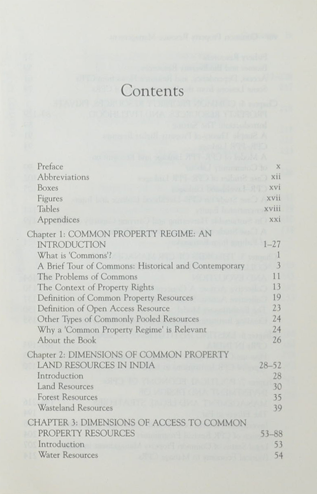 Common Property Resource Management