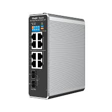 RG-NIS2100-8GT2SFP-HP, 10-Port Cloud Managed Industrial Switch, with 1 x PoE++ Port, 7 x PoE+ Ports, and 2 x SFP Uplink Ports