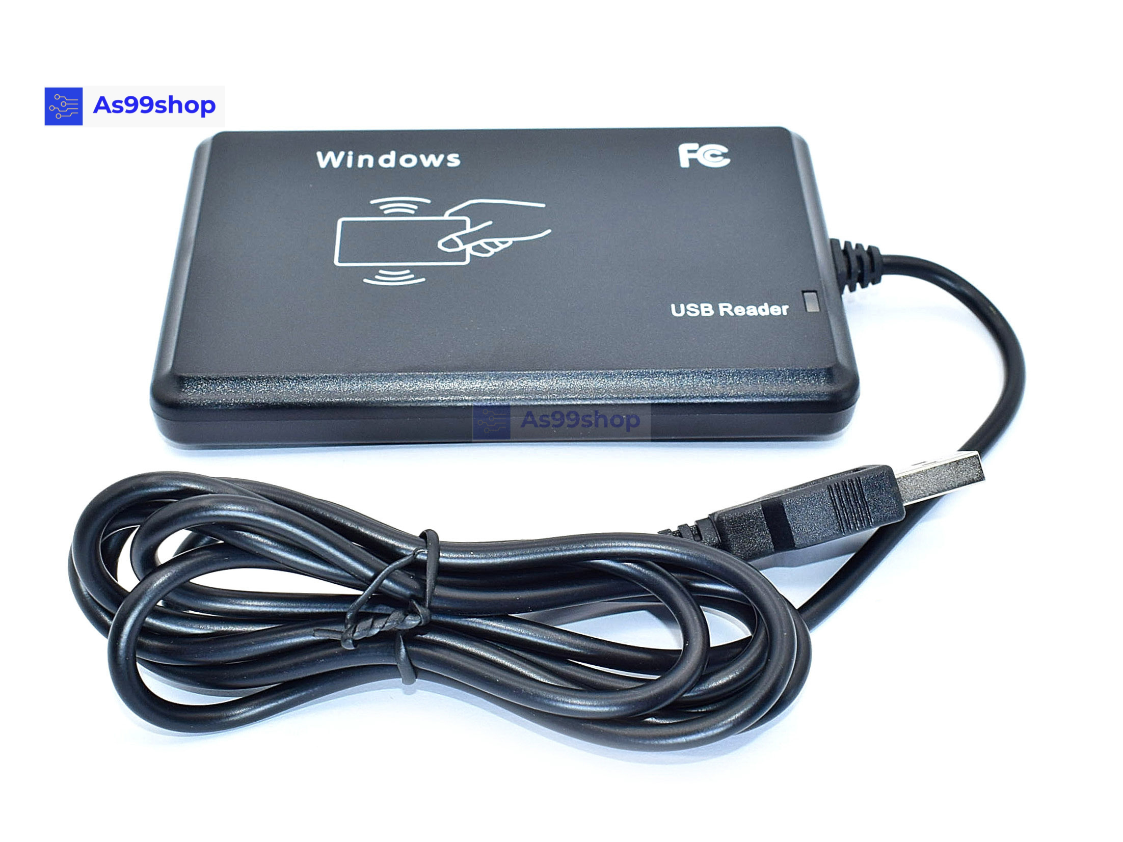 เครื่องอ่านบัตร IC RFID Card Reader ความถี่ 13.56MHz (แบบสายติดกับเครื่อง)