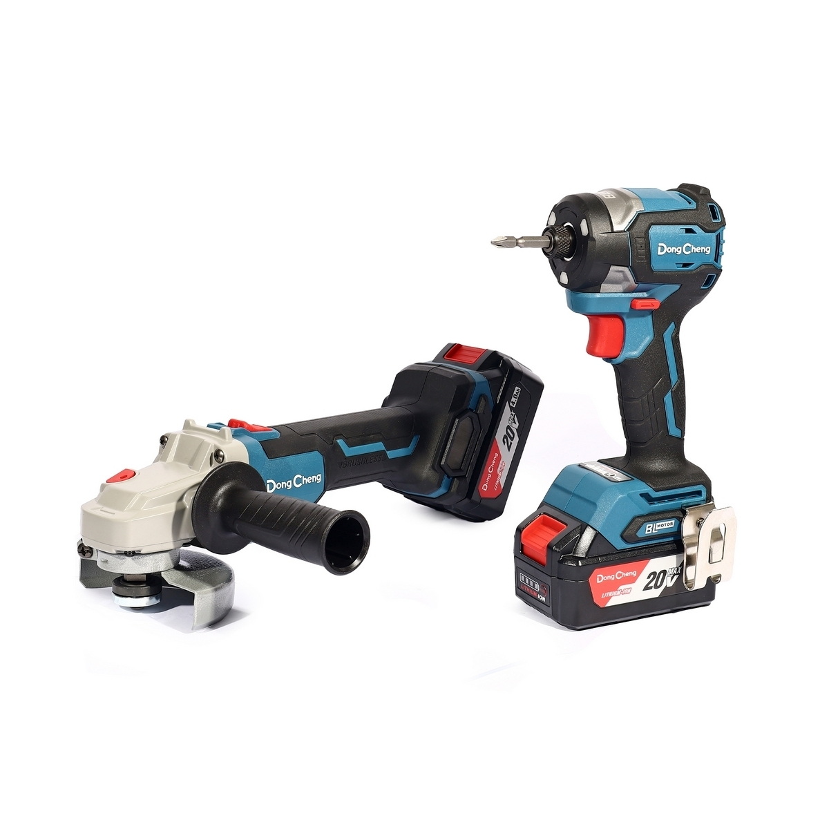 Dong Cheng DCKIT27-EK ชุด COMBO DCPL208 ไขควงกระแทก+DCSM03-100 เครื่องเจียร์ 4" 20V