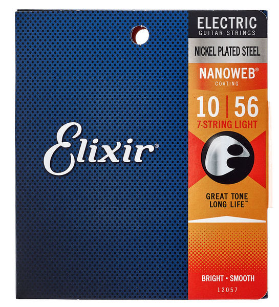 Elixir - สายกีตาร์ 7 สาย NANOWEB LIGHT 10-56