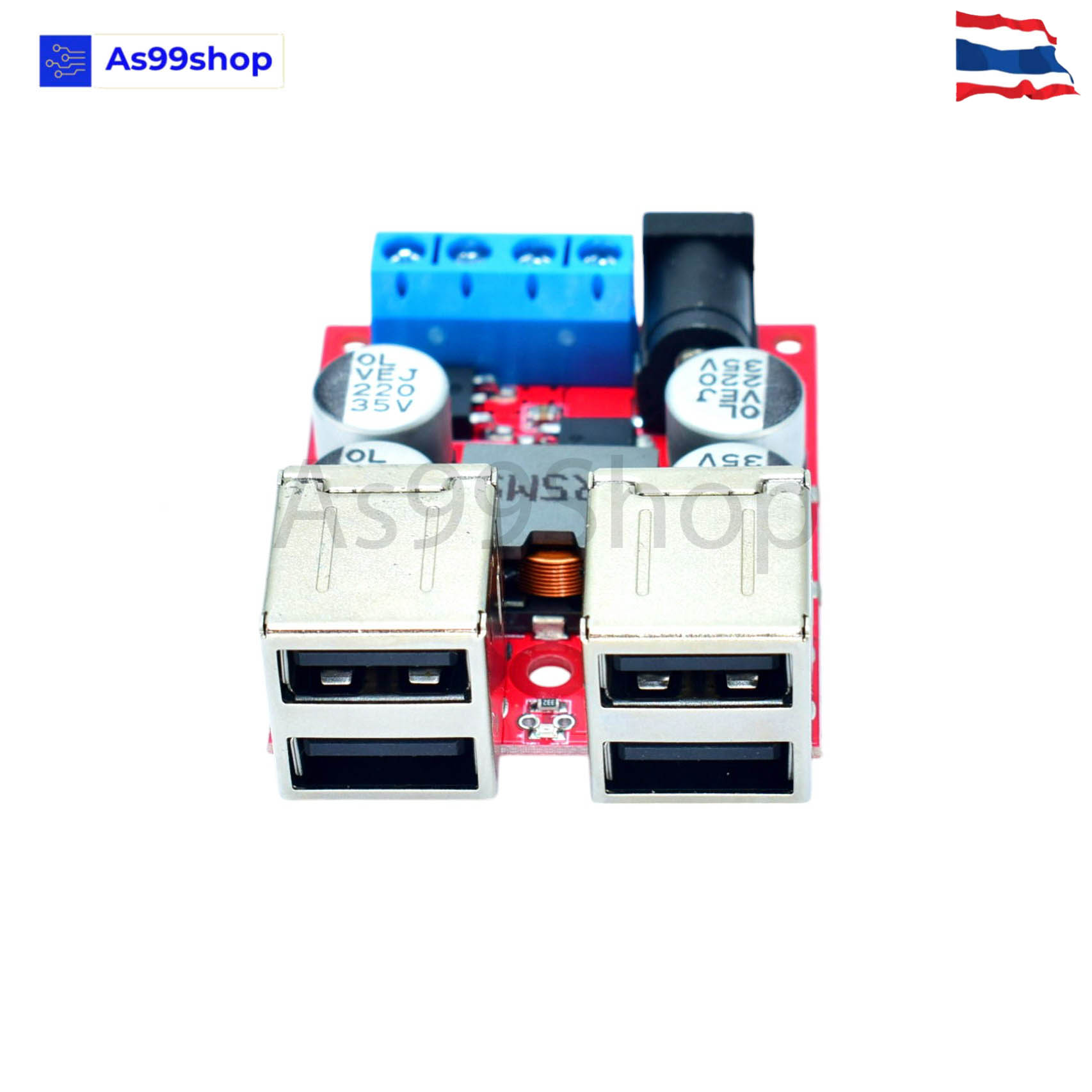 8V-35V to 5V 8A power supply buck module 4-port USB output (Step-Down)