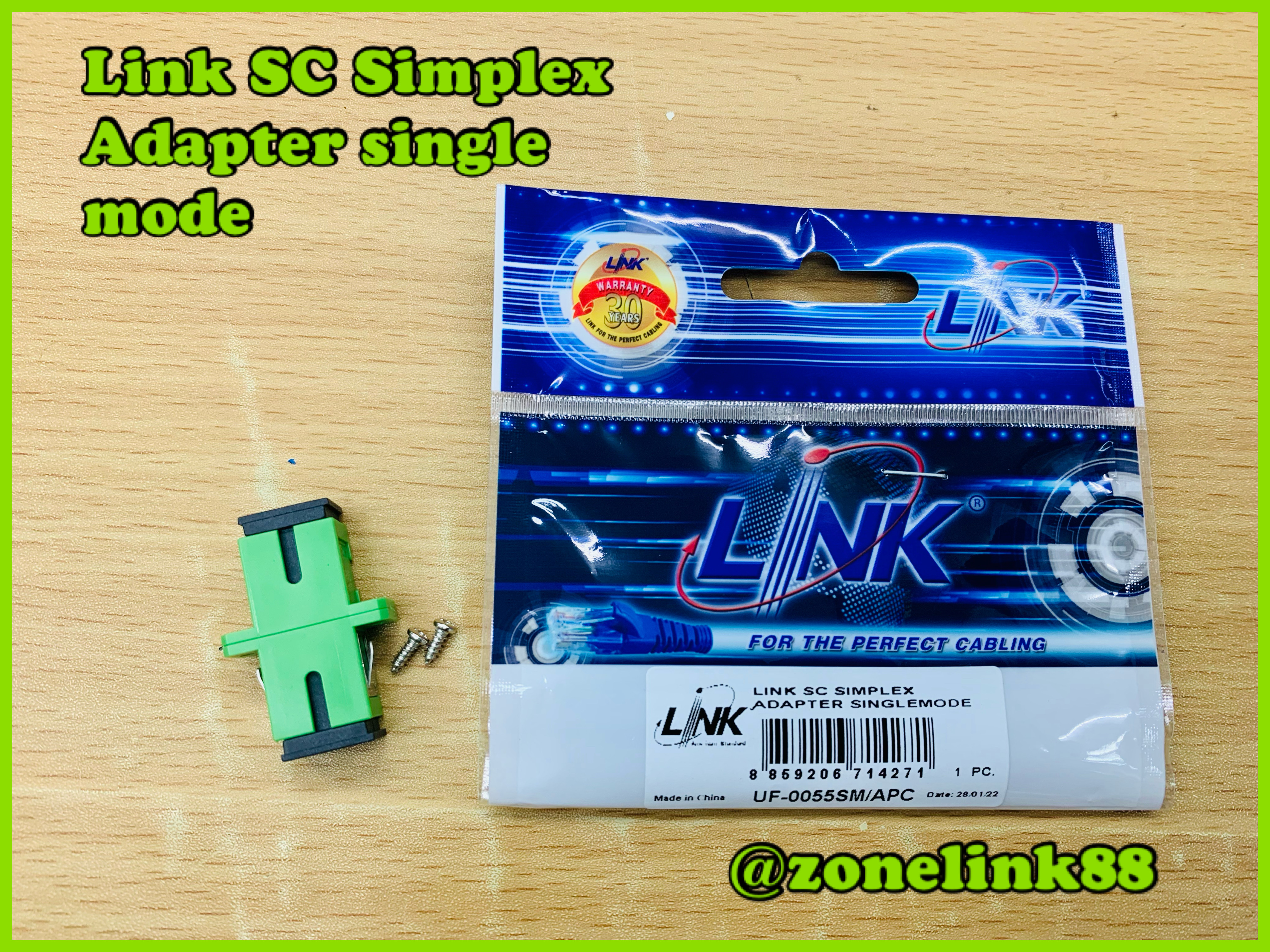 UF-0055SM/APC Link SC Simplex Adapter Singlemode