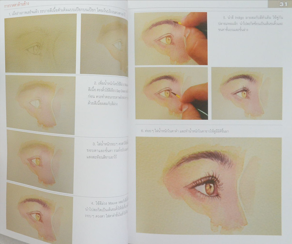 วาดภาพคนเหมือนด้วยสีน้ำ