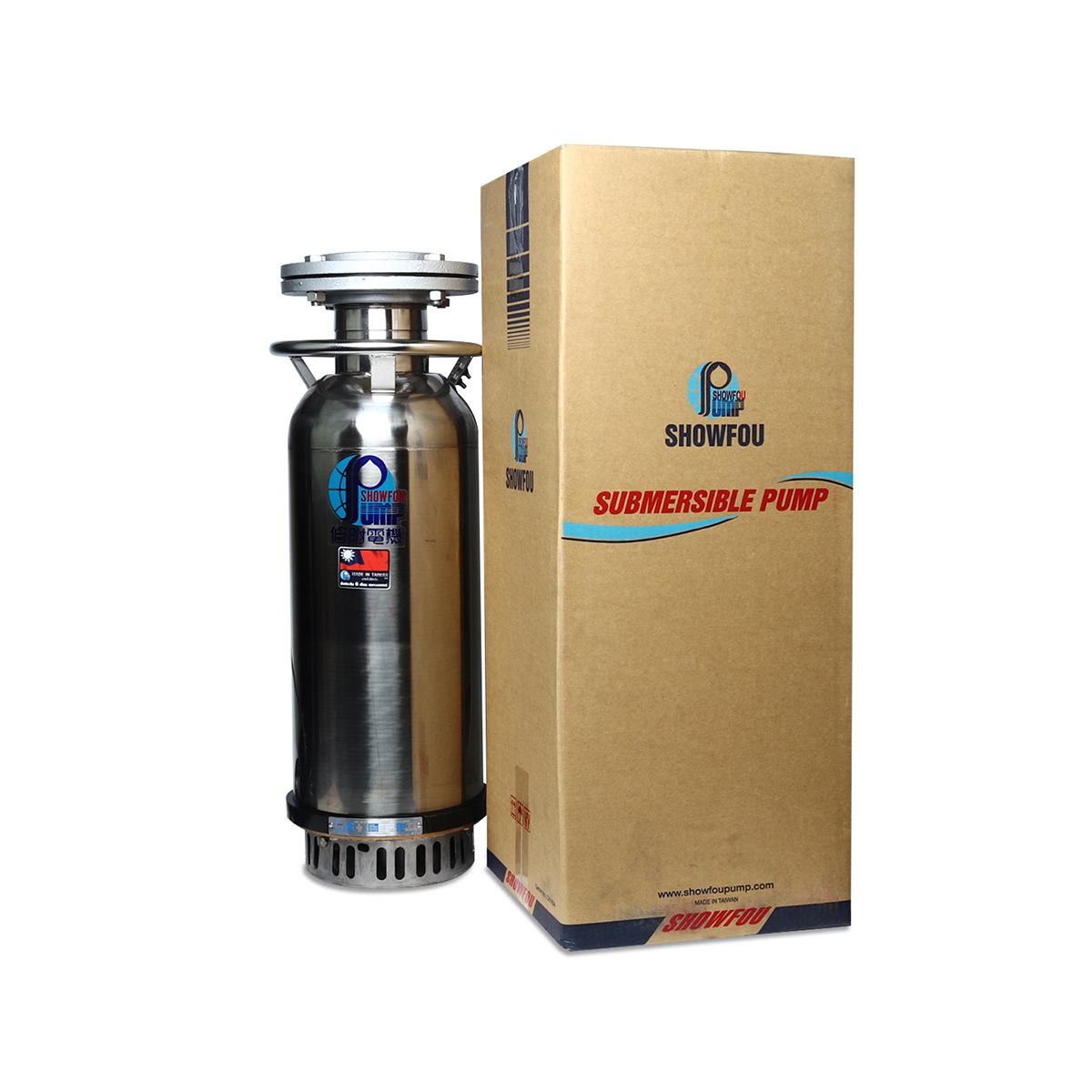 SHOWFOU KS-212CD ปั๊มแช่สแตนเลส 4" 2HP/220V (น้ำมาก) 900L/MIN