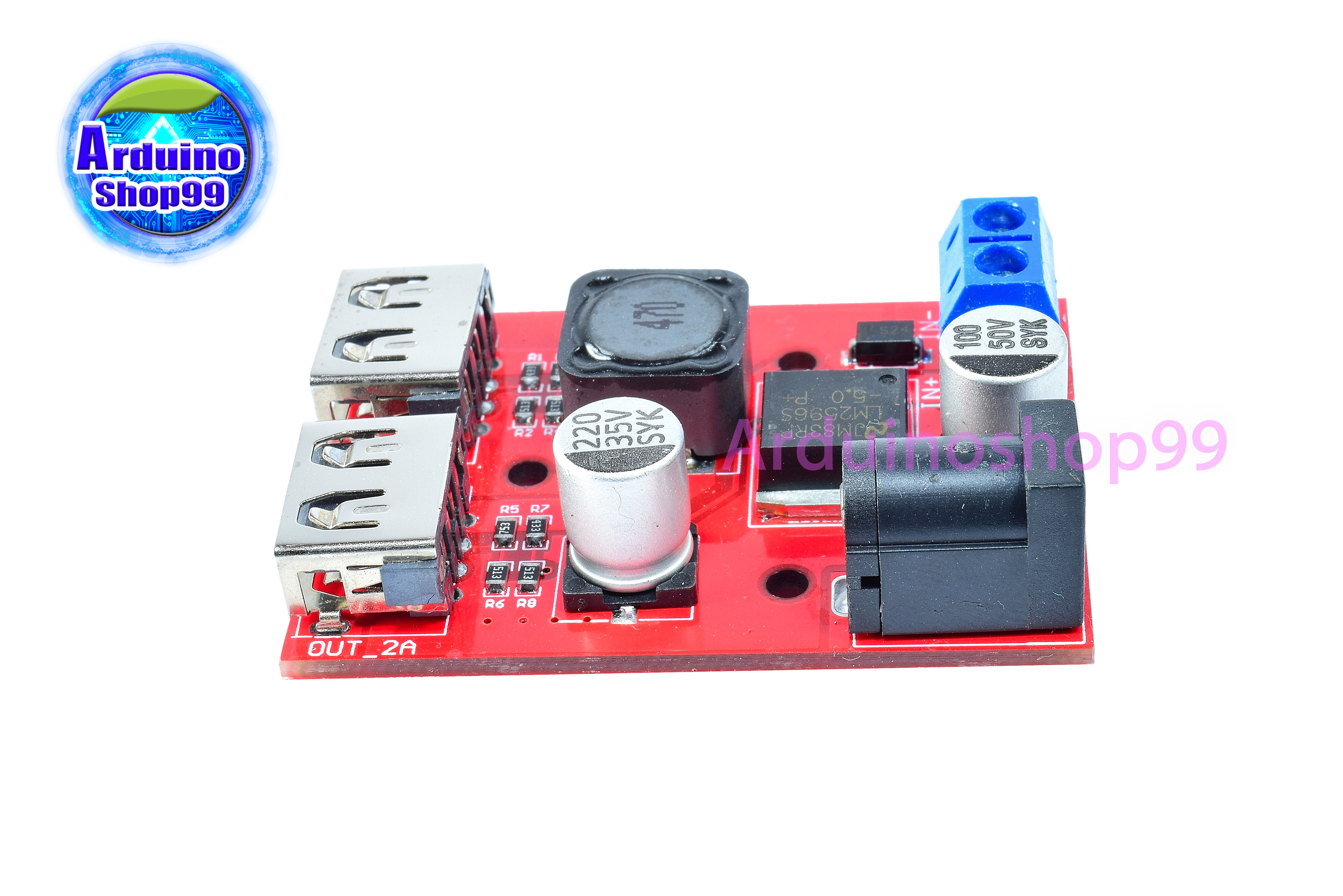DC-DC step-down module car charging solar regulator board 9V/12V/24V/36V to 5V 3A