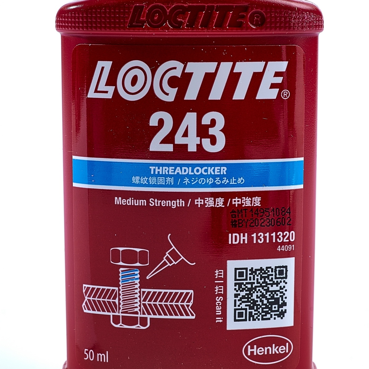 LOCTITE No.243 น้ำยาล็อกเกลียวแรงยึดปานกลาง 50ml