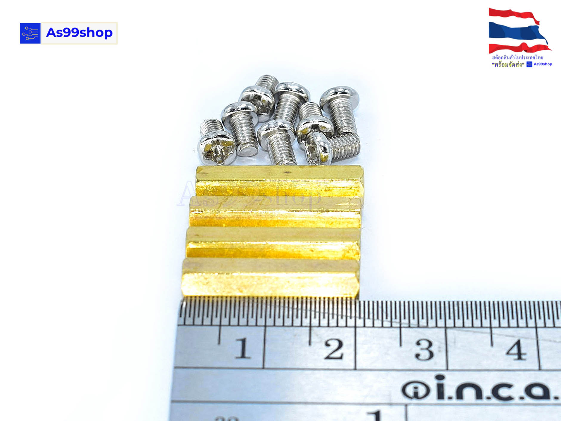 M3*20 double-pass hexagonal Copper column (female-female)+น๊อต 8 ตัว