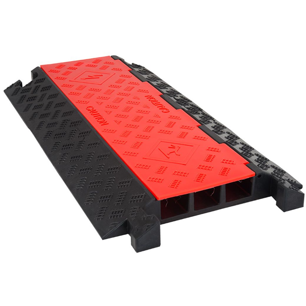 YAMADA ยางป้องกันสายไฟ 3 ช่อง 90x50x7cm สีแดง